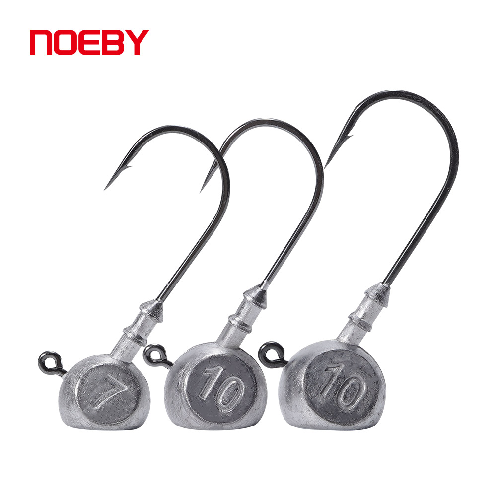 Noeby jig head 7g 10g 1/0 2/0  - Fishing Hook Offset avaliação e preço