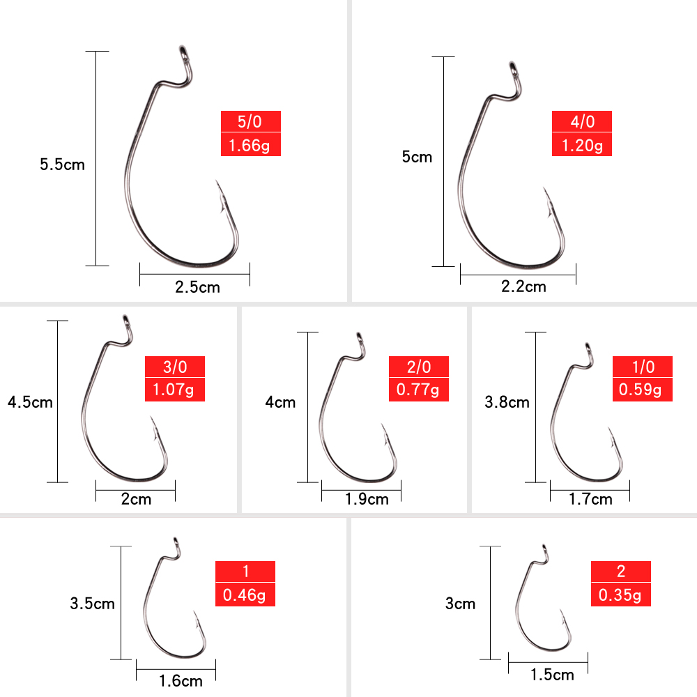 LUSHAZER-Aço Carbono Ganchos D - Fishing Hook Offset avaliação e preço