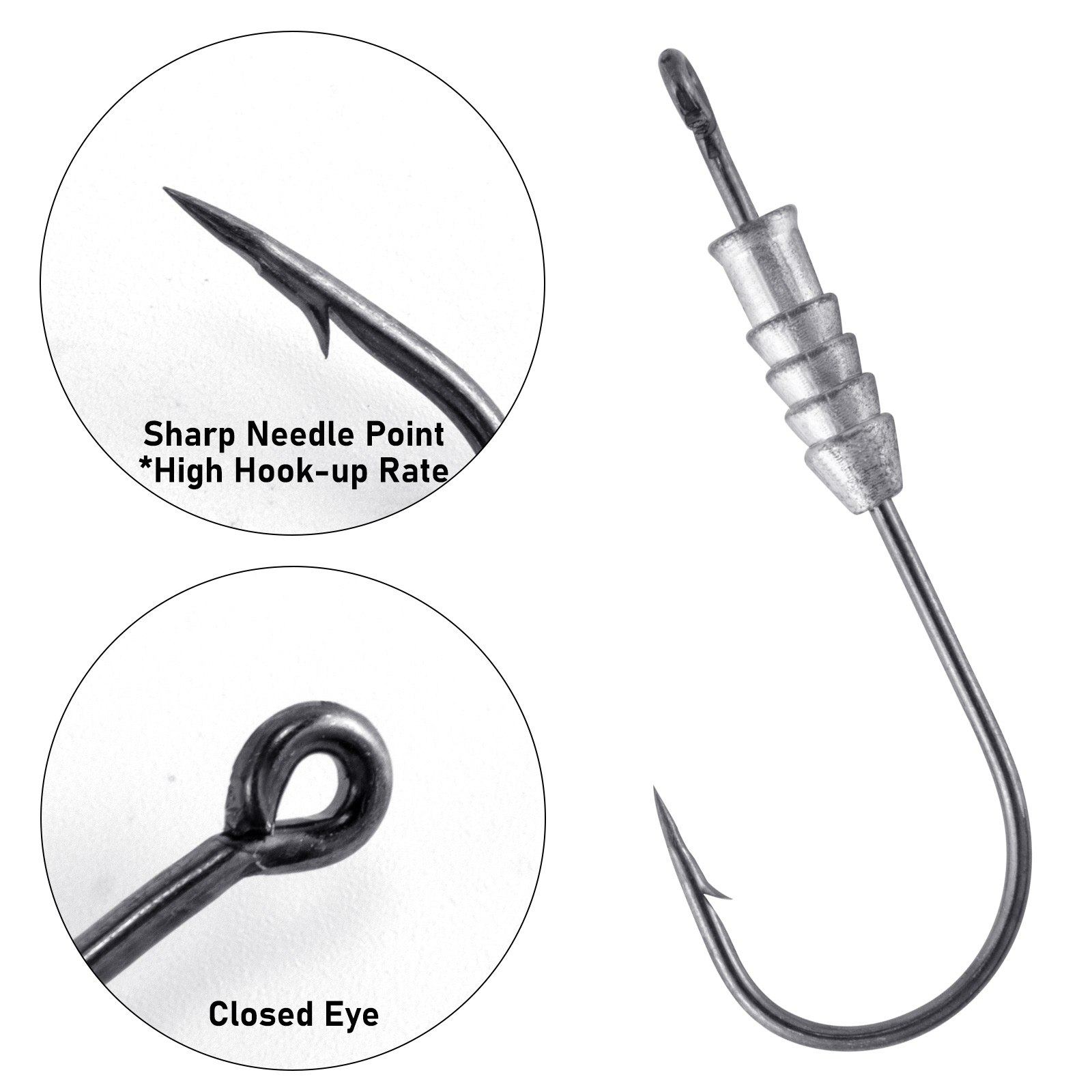 5/10 pçs ganchos de minhoca po - Fishing Hook Offset avaliação e preço