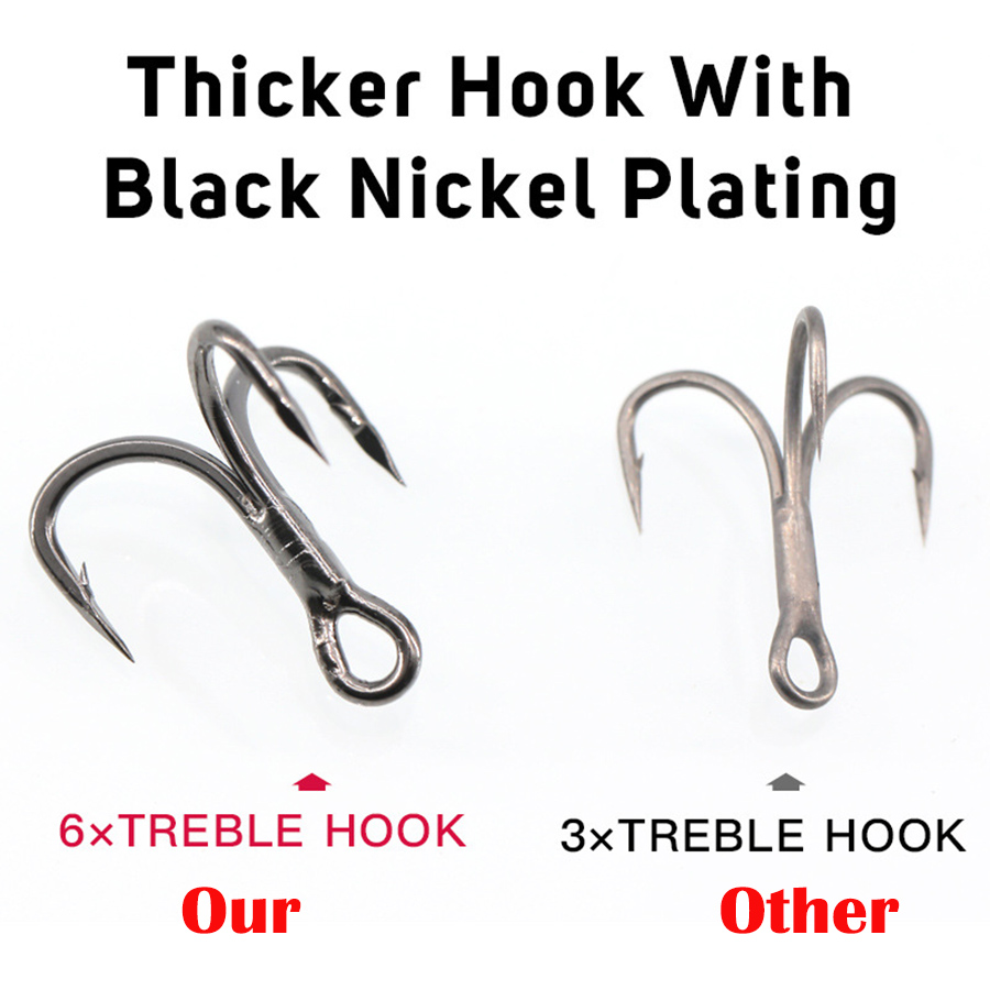 Gancho agudo de pesca 6x, aço  - Fishing Hook Offset avaliação e preço